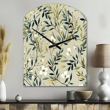 Zen Foliage - Asymmetric Metal Wall Clock
